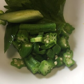 夏野菜のトリプルグリーンサラダ！ヘルシー^_^